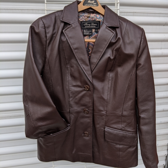 Terry Lewis Chocolate Brown Leather jacket - Picture 3 of 9